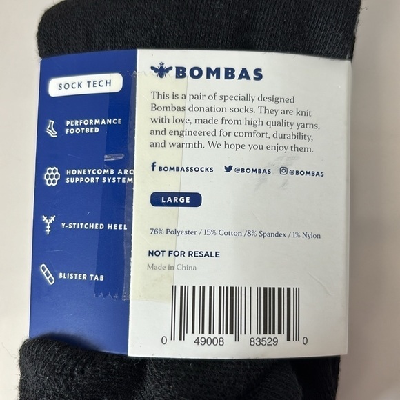 Bombas honeycomb socks in Black - Bundle of 3: 1- Small 1- Medium 1-Large NWT! - Picture 10 of 11